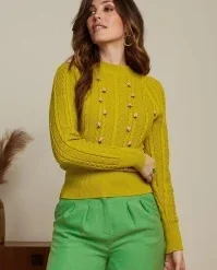 King Louie Emma Euphoria Top In Curry Yellow