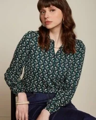King Louie Maisie Morel Blouse In Dragonfly Green