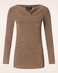 Demy Top In Sparkly Gold