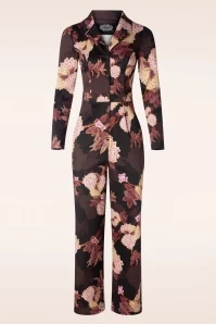 Andrea Flower Jumpsuit In Black