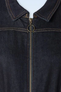 King Louie Garbo Jumpsuit Walker Denim In Indigo Blue - Image 5