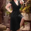 50s Layla Cross Over Dress In Black